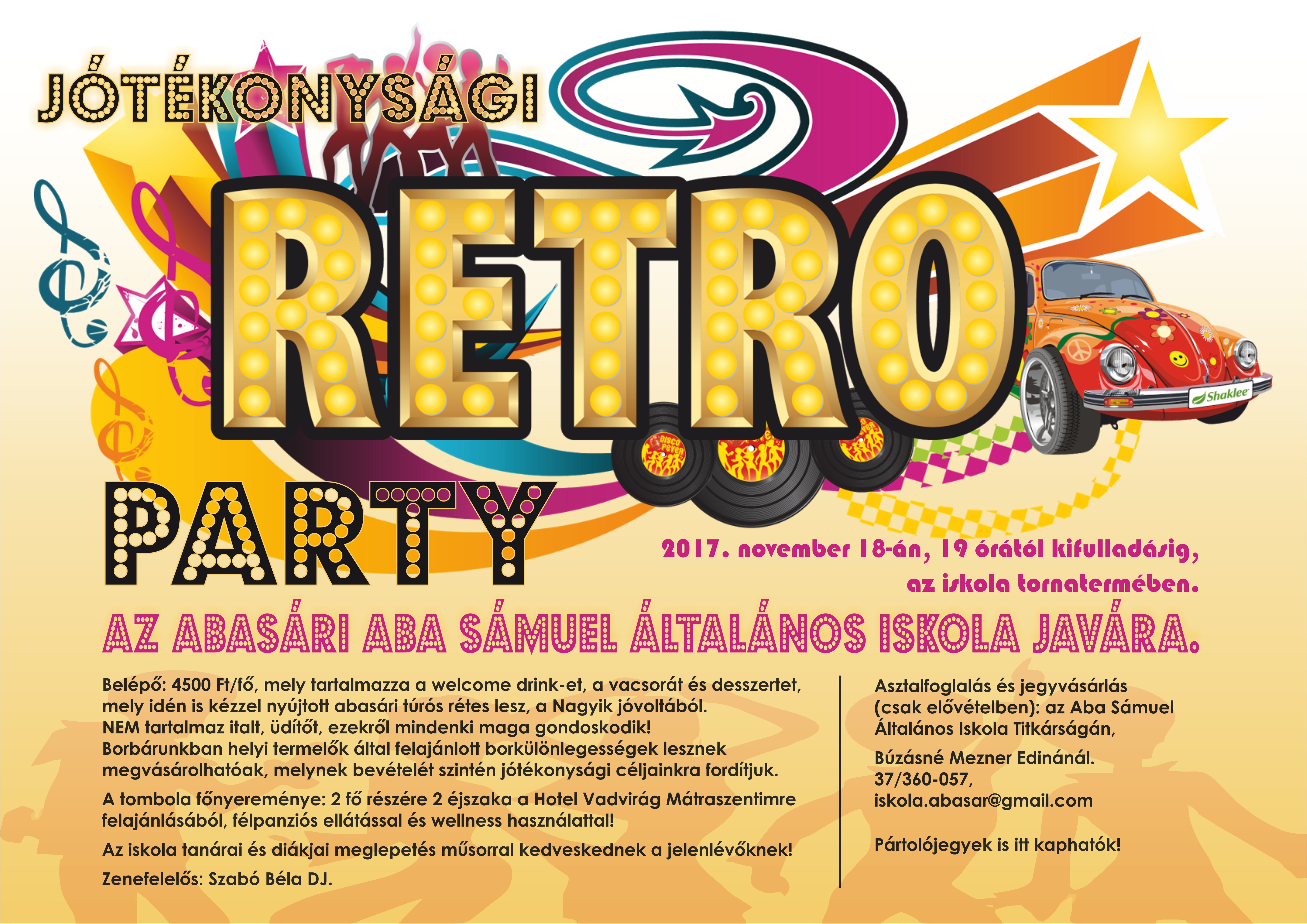 RetroParty – jótékonysági bál az iskoláért