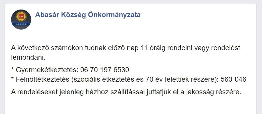 Az étkeztetésről röviden